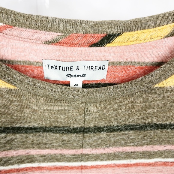 Madewell |Modern Plus Size Tie Front Kieran Stripe - Picture 5 of 6